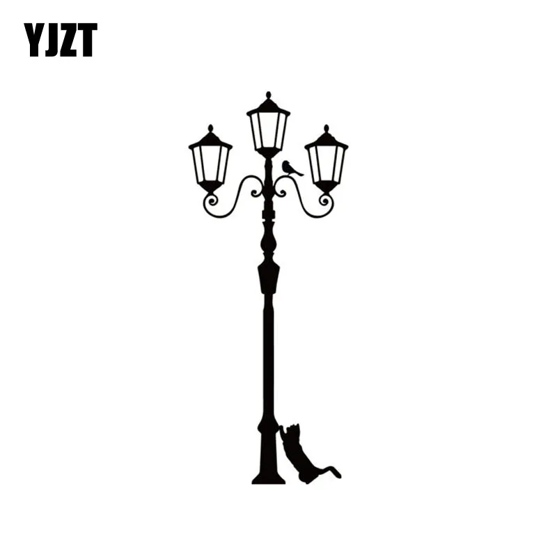 

YJZT 6,6 см * 16 см Виниловая наклейка на автомобиль с лампочкой и фотоэлементами черного и серебряного цвета