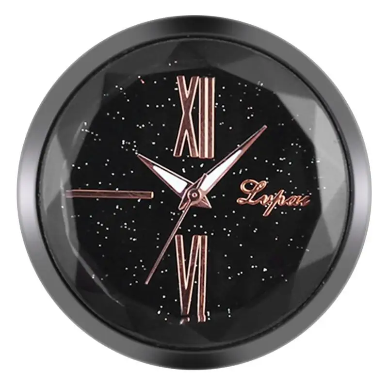 Auto Car Interior Decoration Clock Timepiece Automobile Ornament Sticker Watch Automovil Car Styling Motorcycle Accessories - Цвет: Черный