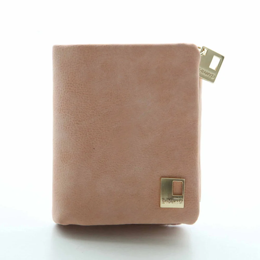 Матовый короткий клатч из искусственной кожи на застежке-молнии, 3 сложения, кошелек для монет, маленькие кошельки, держатель для карт, carteira feminina, сумочка Herald Fashion - Цвет: pink