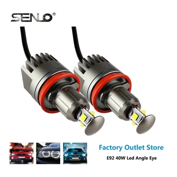 

New E92 Angel Eye Led Marker White 6000K 40W for BMW E60 E61 E63 E64 E70 X5 E71 X6 E82 E87 E89 Z4 E92 M3 E93 E9240W2