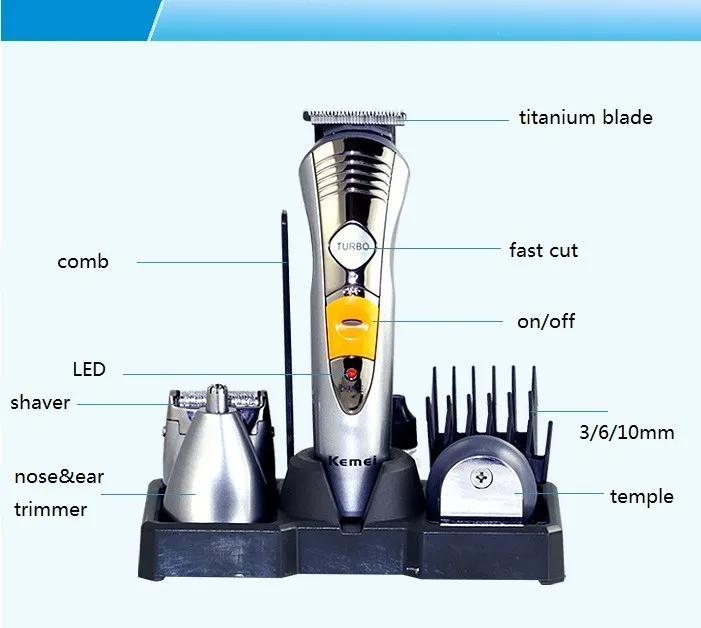 220 В Европа Plug Cutter электрическая машинка для стрижки волос перезаряжаемая машинка для стрижки волос для мужчин бритва Беспроводная Регулируемая машинка для стрижки волос