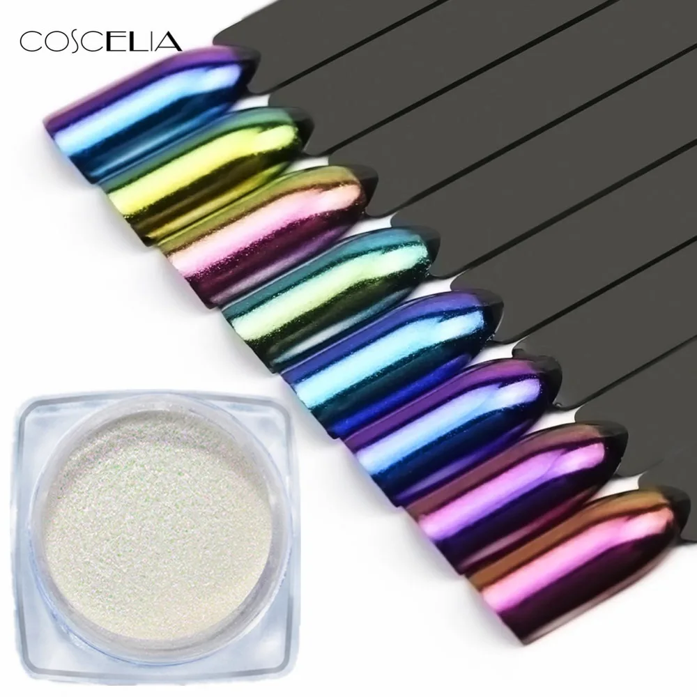 Nail Mirror Powder For Nail 1 BOX DIY Magic Mirror Pearl Nail Art Glitter Powder Dust Polishing for Nails Decorations