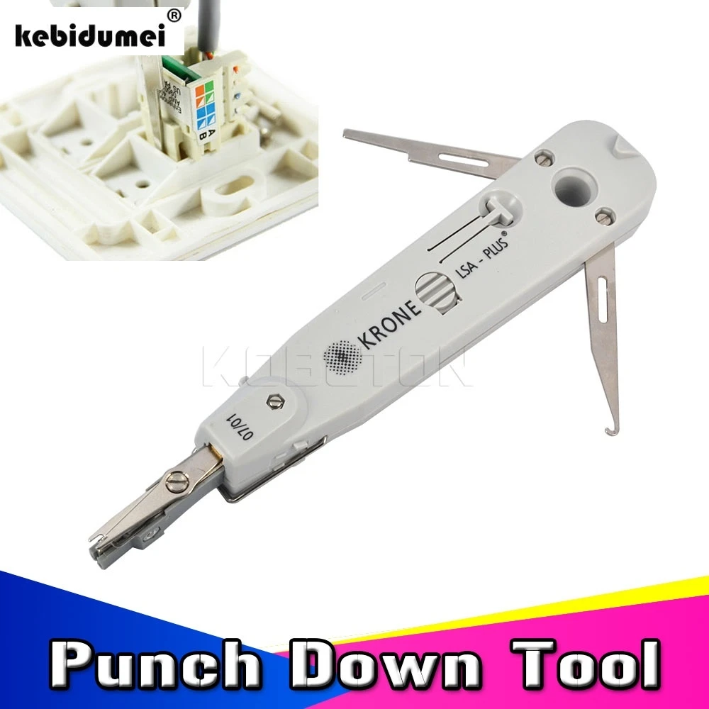 

kebidumei 2018 New KRONE LSA-Plus Tool with Sensor Ethernet Network Patch Panel Faceplate Punch Down Tool RJ11 RJ45 Cat5