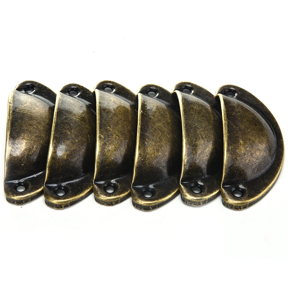 12pcs/lot Hot Selling Kitchen Cupboard Door Cabinet Cup Drawer Furniture Antique Shell Pull Handle