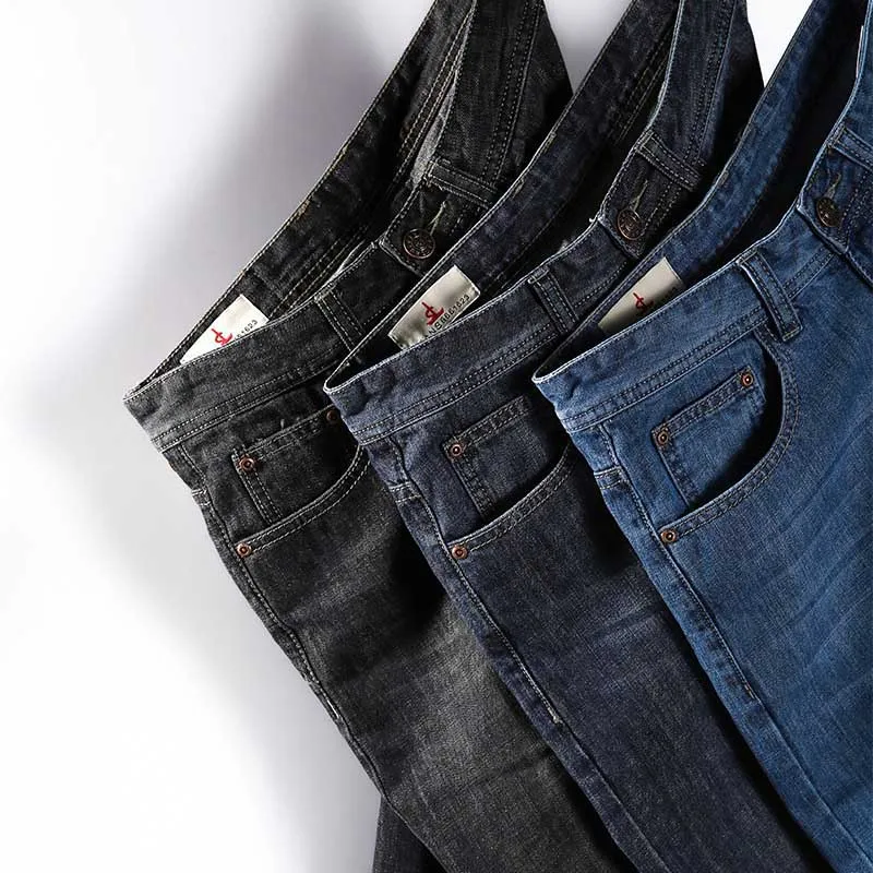 Fashions Straight Loose Baggy Jeans Men Casual Pants Denim Trousers Plus Size 27-48 Blue Jeans Men Clothing