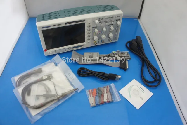 Cheap Hantek MSO5202D 200MHz 2 Ch 1GSa/s Oscilloscope 16Ch Logic Analyzer 2in1 800x480