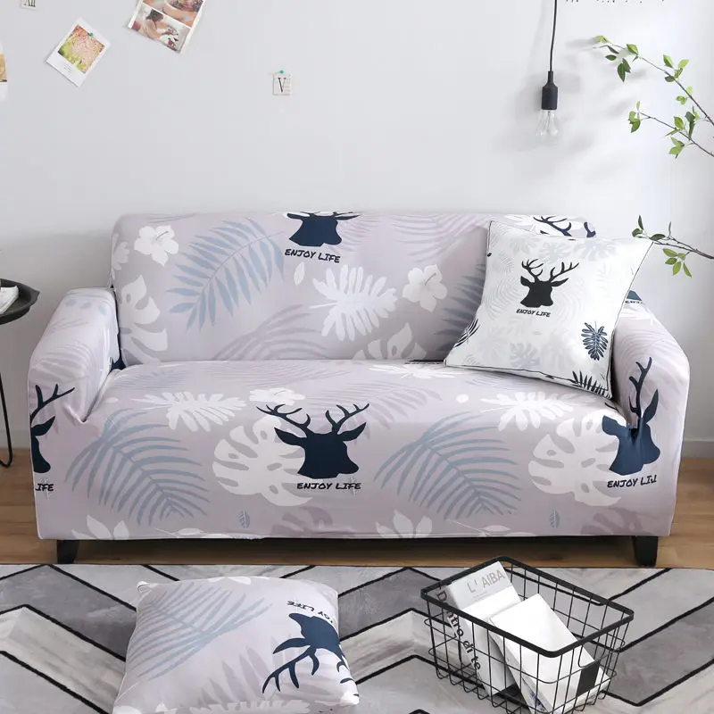 Чехол для дивана, упругие Угловые диванные чехлы для дивана, универсальный растягивающийся секционный мебельный чехол из спандекса для гостиной 001 - Цвет: 30170