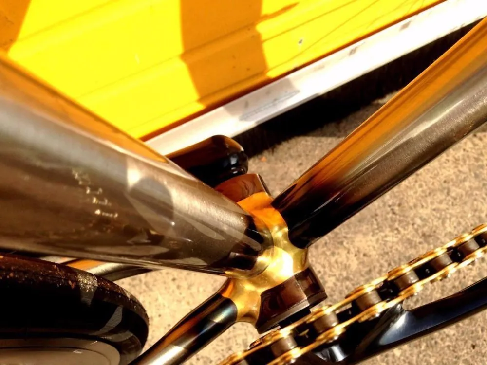 Perfect Copper plated frame 700C Fixed Gear bike Track  Single speed Bike 48cm 50cm  52cm 56cm 58cm 60cm fixie bike vintage DIY frame 3