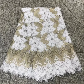 

White Lace Fabric 2018 High Quality Lace Latest Red African Laces Fabric With Sequins Wedding Pink Nigerian French Lace Fabric