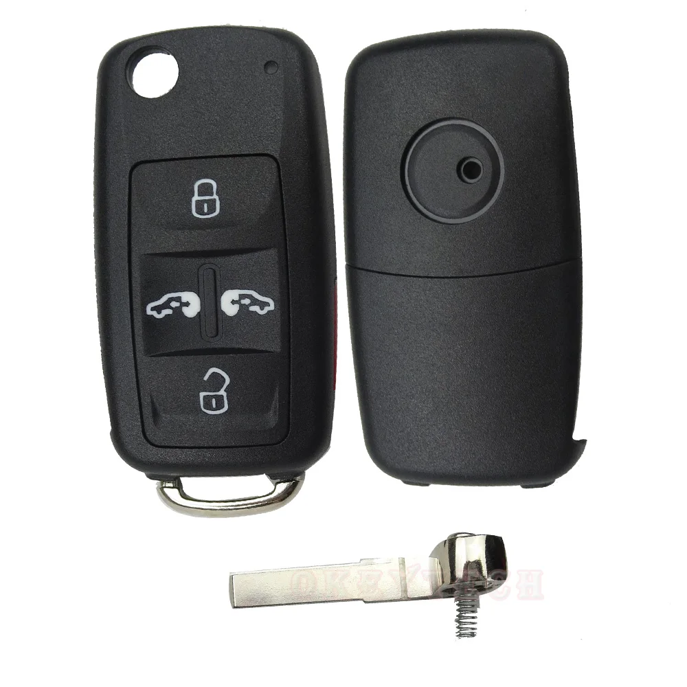 OkeyTech флип-ключ корпус автомобильного ключа дистанционного управления чехол для VW Volkswagan sharan Multivan T5 хорошее качество 5 Кнопка для vw авто чехол для ключей