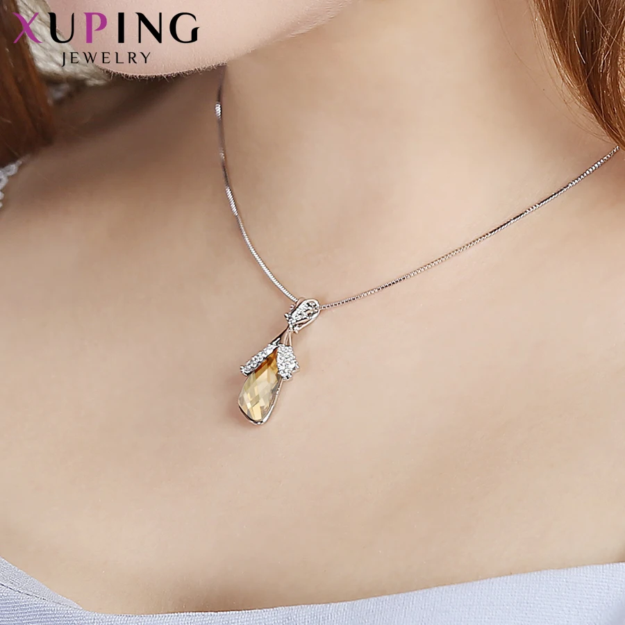 Ожерелье Xuping, модные ювелирные изделия, кристаллы от Swarovski, специально разработанное, высокое качество, лучшие подарки на день рождения, женские S155-40341