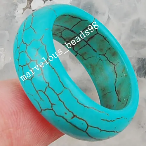 Free Shipping Fashion Jewelry Blue Howlite Ring 11