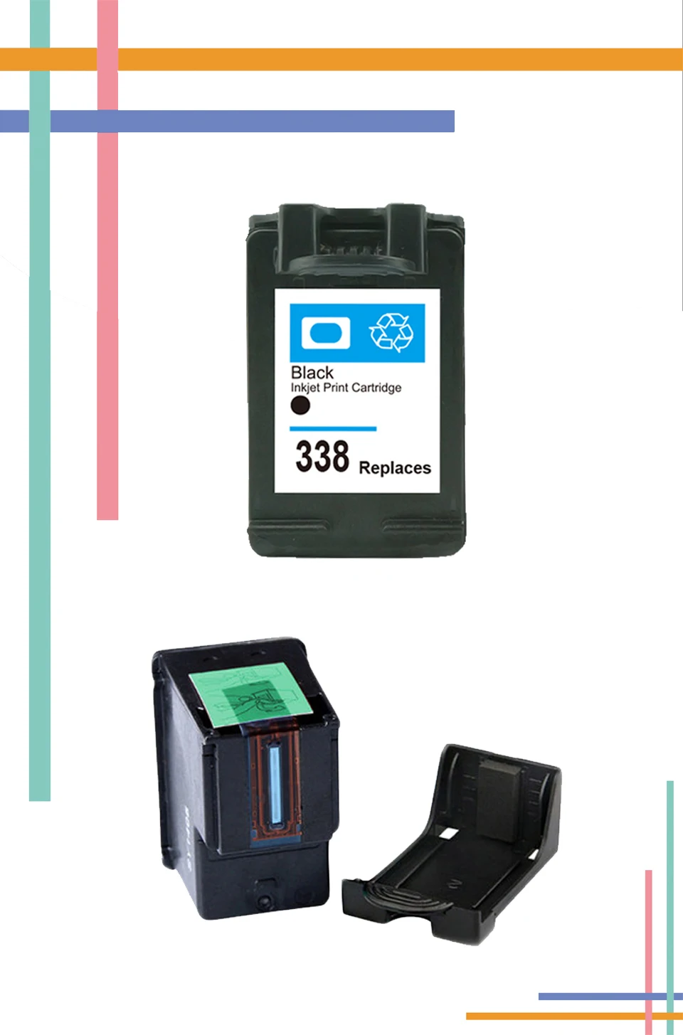 for HP338 Black compatible cartridge