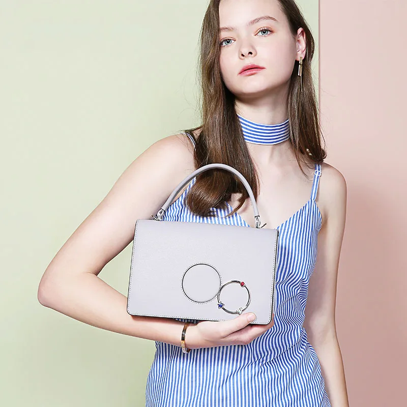 New fashion zipper buckle box shape Calfskin luxury handbags women bags designer simple diamond single shoulder Messenger bag