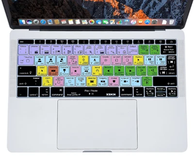 XSKN для Mac OS X ярлык дизайн горячие клавиши функциональный силиконовый чехол для клавиатуры для Macbook 12 дюймов retina US/EU макет - Цвет: US EU Layout FCPX