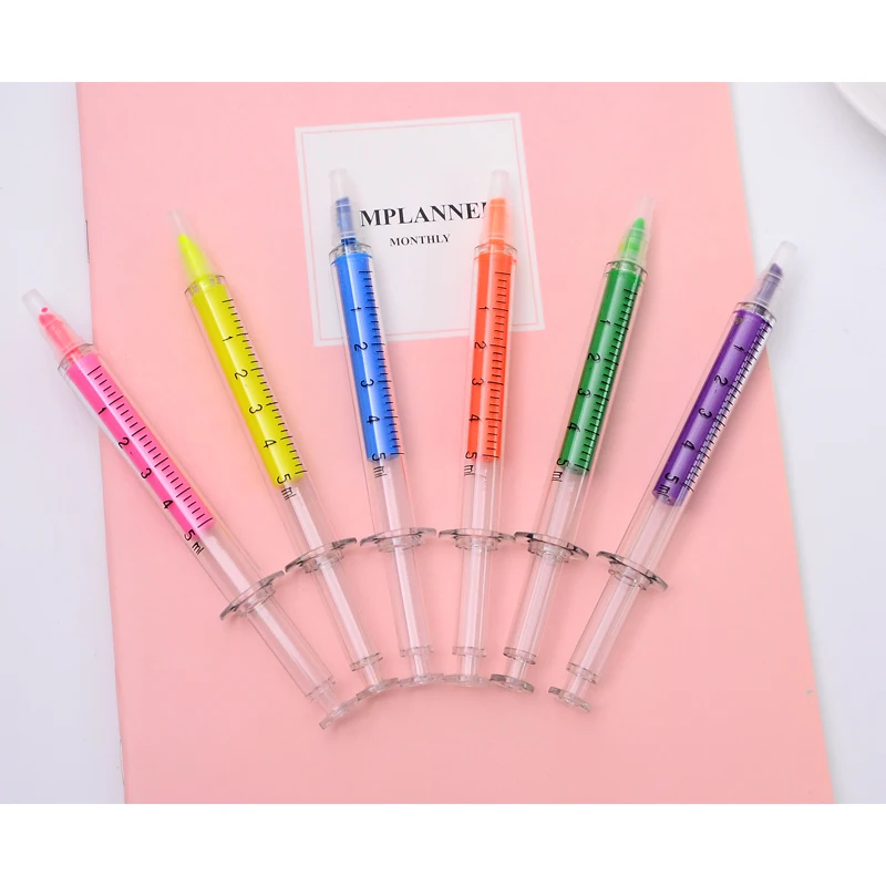 Presentes dos Miúdos Artigos de Papelaria Lote Magro Cor Seringa Highlighter Marcador Caneta Definir Material Escolar Canetas Kawaii Fantasia Fb527 36 Pçs - 4 Marcador caneta definir material Escolar Canetas Kawaii
