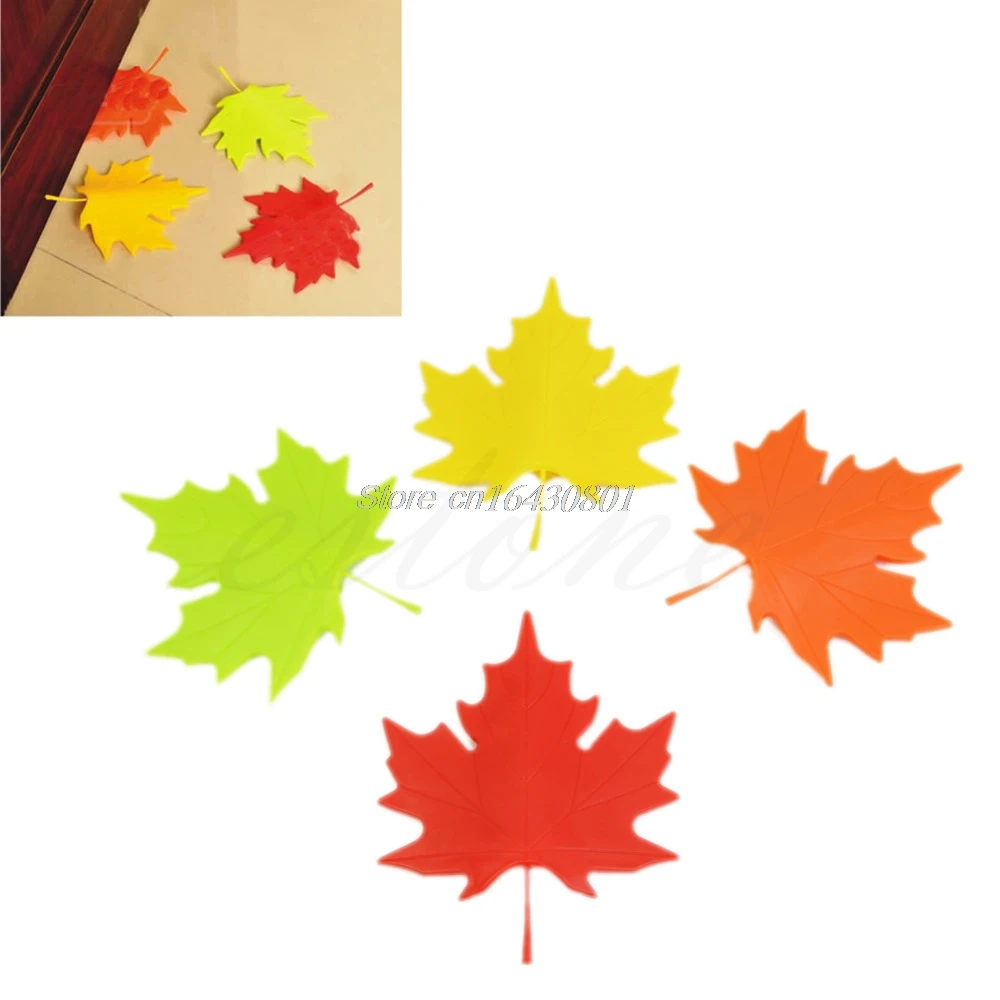 

New Beautiful Maple Autumn Leaf Style Design Safety Door stops Home Decor Red S08 Drop ship