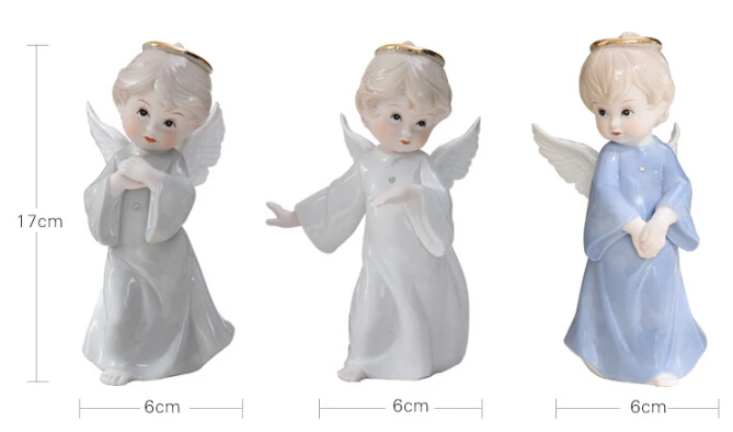 Европейские Керамические фигурки ангела для девочек, украшения для гостиной, украшения для дома, креативный свадебный Рождественский подарок