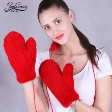 Joolscana перчатки из натурального меха норки зимние женские перчатки новые брендовые модные милые Варежки вязаные толстые теплые меховые перчатки и варежки