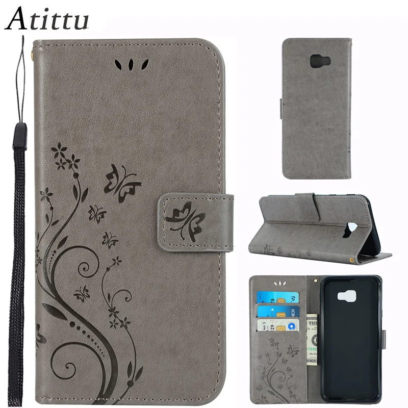 

Butterfly Flip Case for Samsung Galaxy J4 Plus 2018 Case Cover PU Leather Wallet Business Case for Samsung J4plus 2018 J4+ Cover