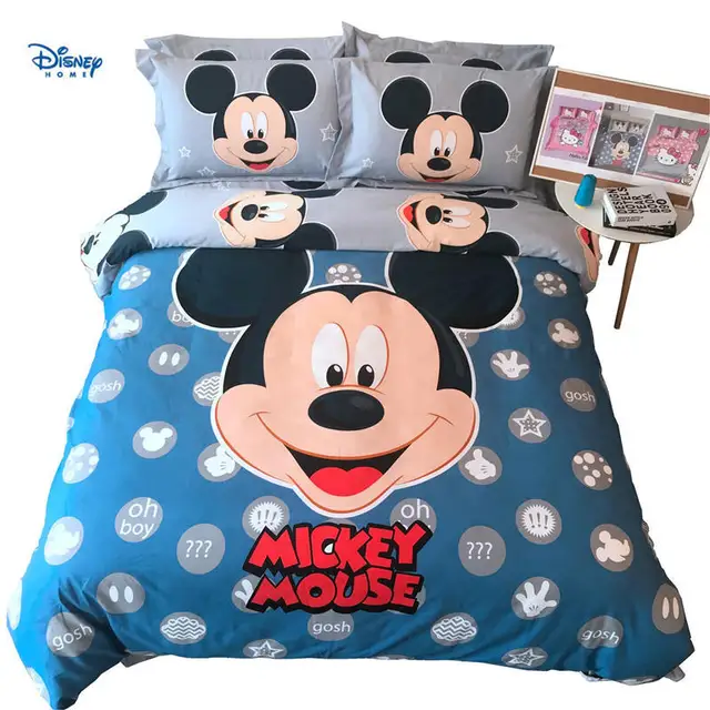 blue mickey mouse comforter bedding set twin size 100 cotton duvet