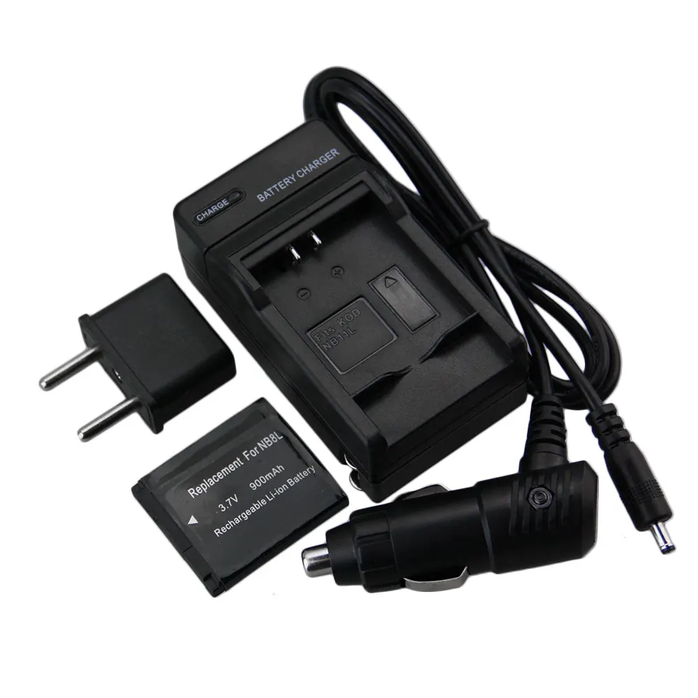 (4pcs/set) 1PCS NB 8L NB 8L NB8L Battery+Charger+Car Charger+Plug For