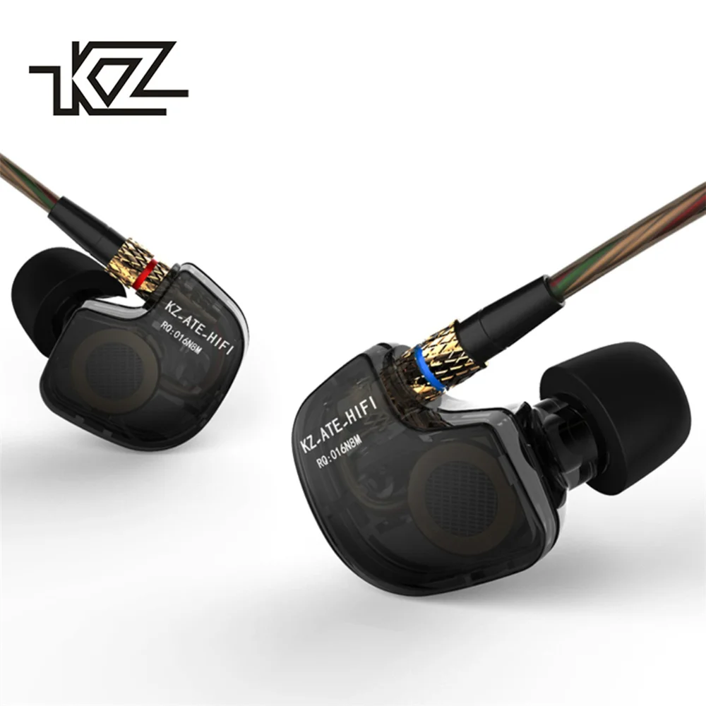 Оригинальные спортивные наушники KZ ATE ATR с крючком Hi Fi высокого класса вкладыши