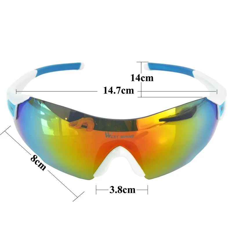 WEST BIKING, очки для велоспорта, цветные, для женщин и мужчин, для спорта на открытом воздухе, для велосипеда, ветрозащитные солнцезащитные очки, 5 цветов, очки для велоспорта