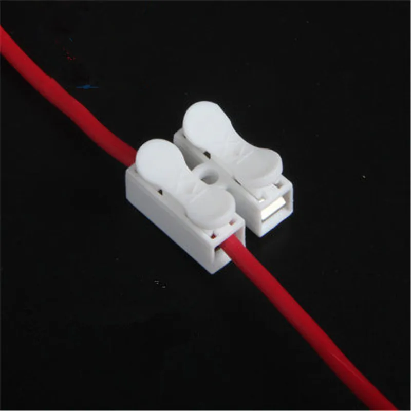 

Wholesale 10pcs/lot Quick Splice Lock Wire Connectors CH2 2Pins Electrical Cable Terminals 20x17.5x13.5mm