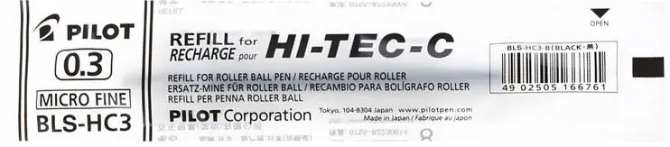 POILT BLS-HC3 Gel Pen Cartridge 0.3 MM for HI-TEC-C BLLH-20C3 Pen Refill Japan 5