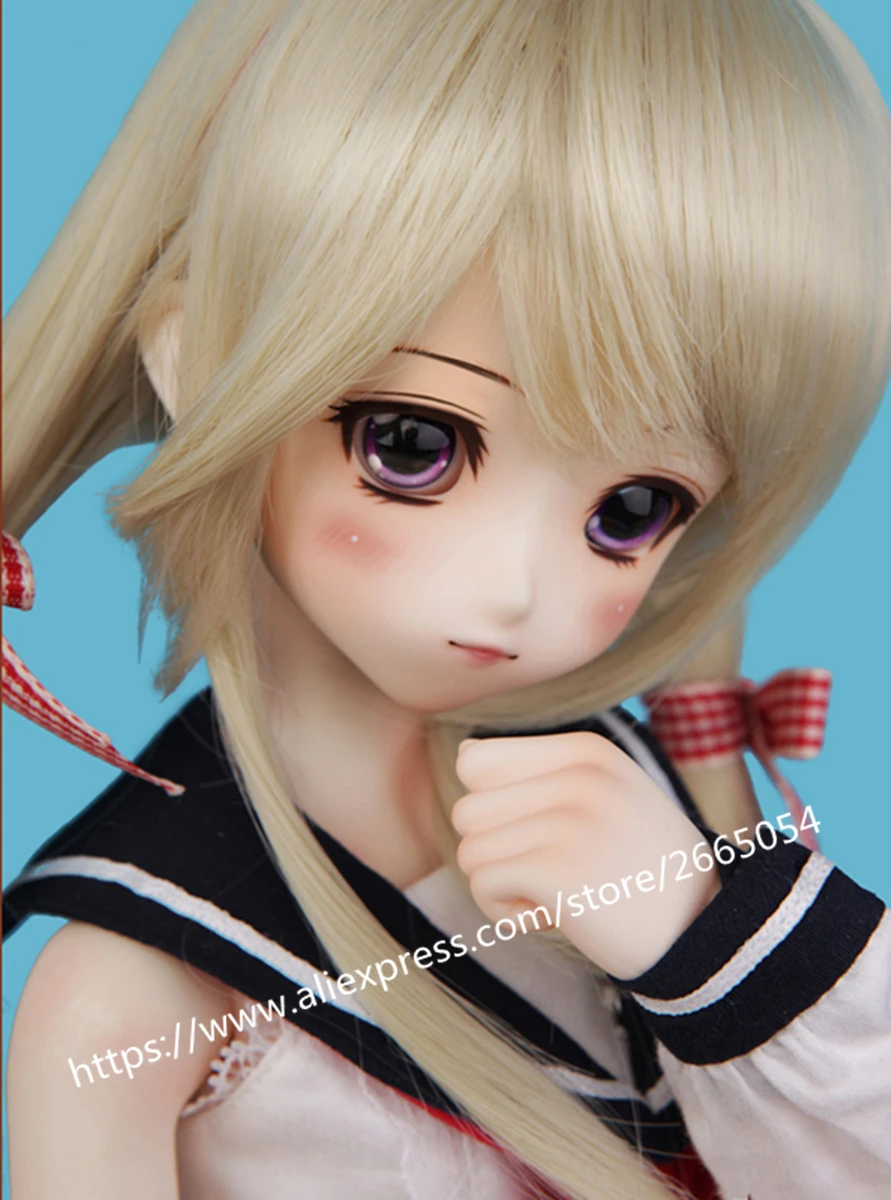 AQK BJD SD puppe kid Delf mädchen kokospalme DD die spielen mit 1 4 puppen KEIN make up + Der spot Freie augen Billig
