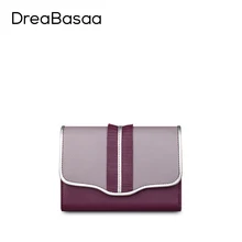 Women Wllates Genuine Leather Panelled Short Female Money Pocket Ladies Purse Card Holder Luxury Brand DreaBasaa Wallets
