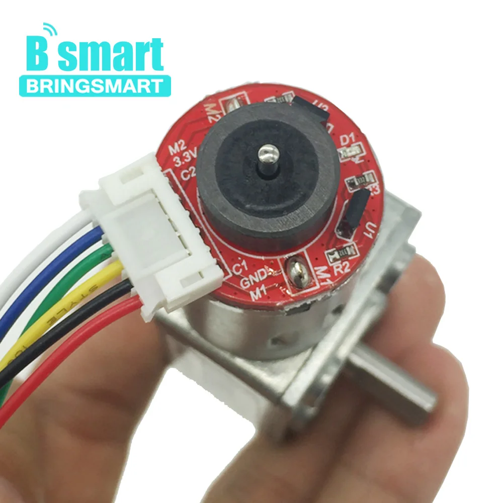 Электродвигатель редуктор Bringsmart червячный двигатель постоянного тока 12 В 24 мини