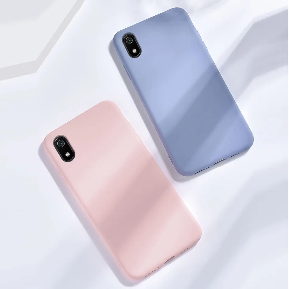 Чехол Redmi 7A для Xiaomi Оригинальный жидкий силиконовый чехол резиновая ткань из