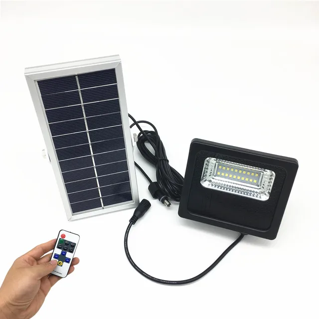 Us 28 86 35 Off Solar Security Light 20 Led Outdoor Flood Waterproof Ip65 With Remote Control Lighting For Yard Garden Gutter In
