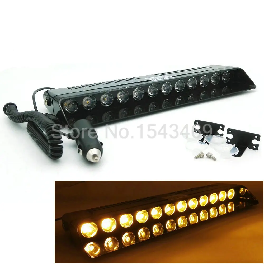 24W 12 power led windscreen strobe flashing lights warning lamp