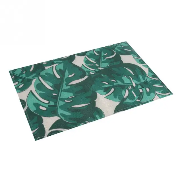 Aliexpress.com : Buy 6 Types Green Leaves Pattern Place Mats Rectangle ...