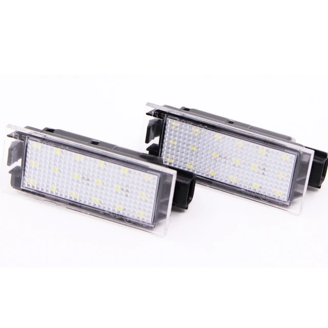 Car Flashing Car LED License Plate Light For Renault Clio Laguna 2 Megane 3 Twingo Master Vel Satis Opel Movano Number Lamps 4