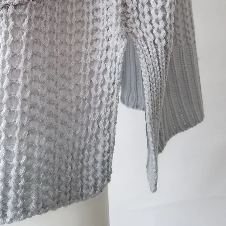 Womens Cardigan Long Sleeve Knitted Turn-Down Irregular Women Sweaters and Pullovers Ladies Long Cardigans Sweaters