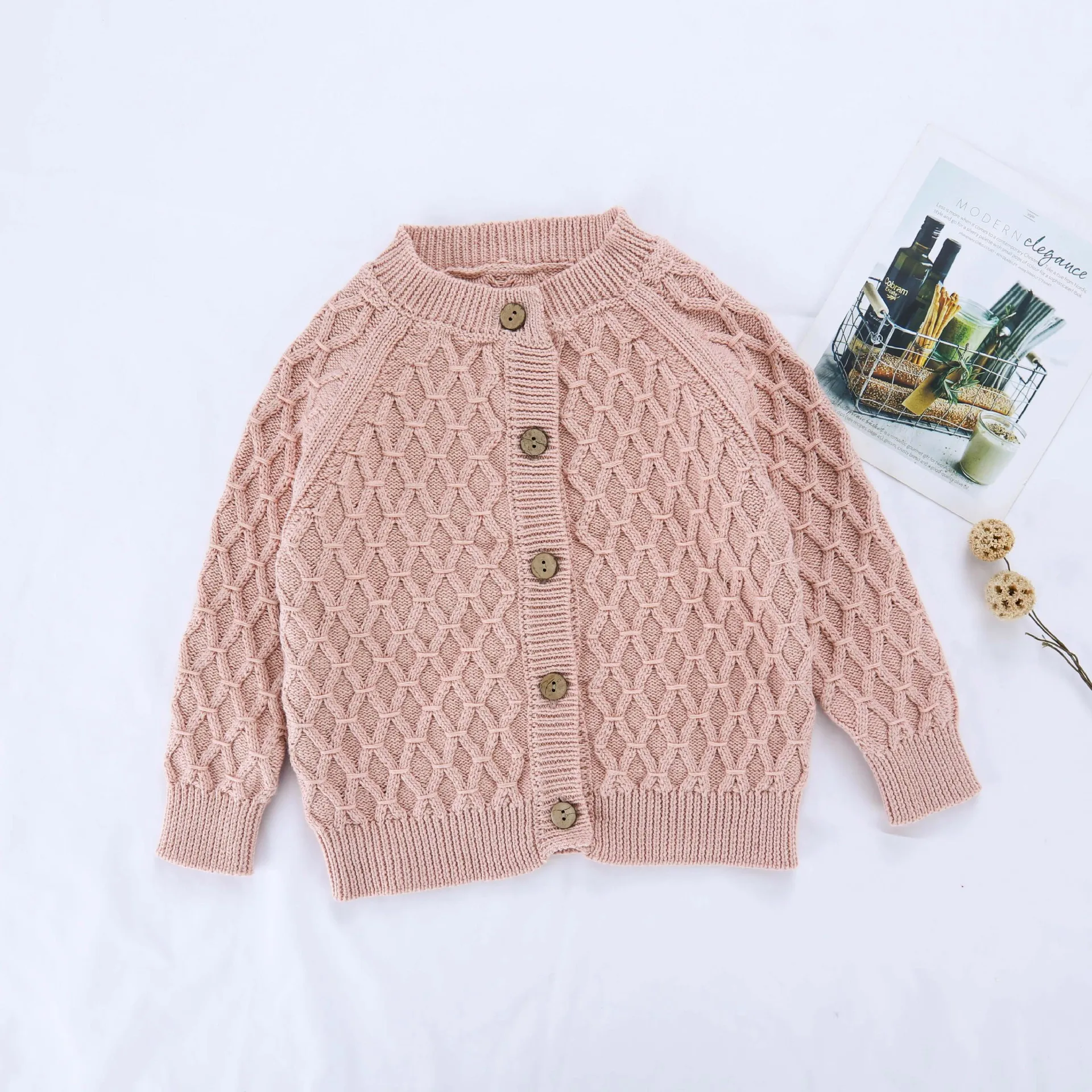 Baby Toddler Kid Little Girls Rabbit Ears Winter Warm Wool Knit Sweater Jacket Outwear