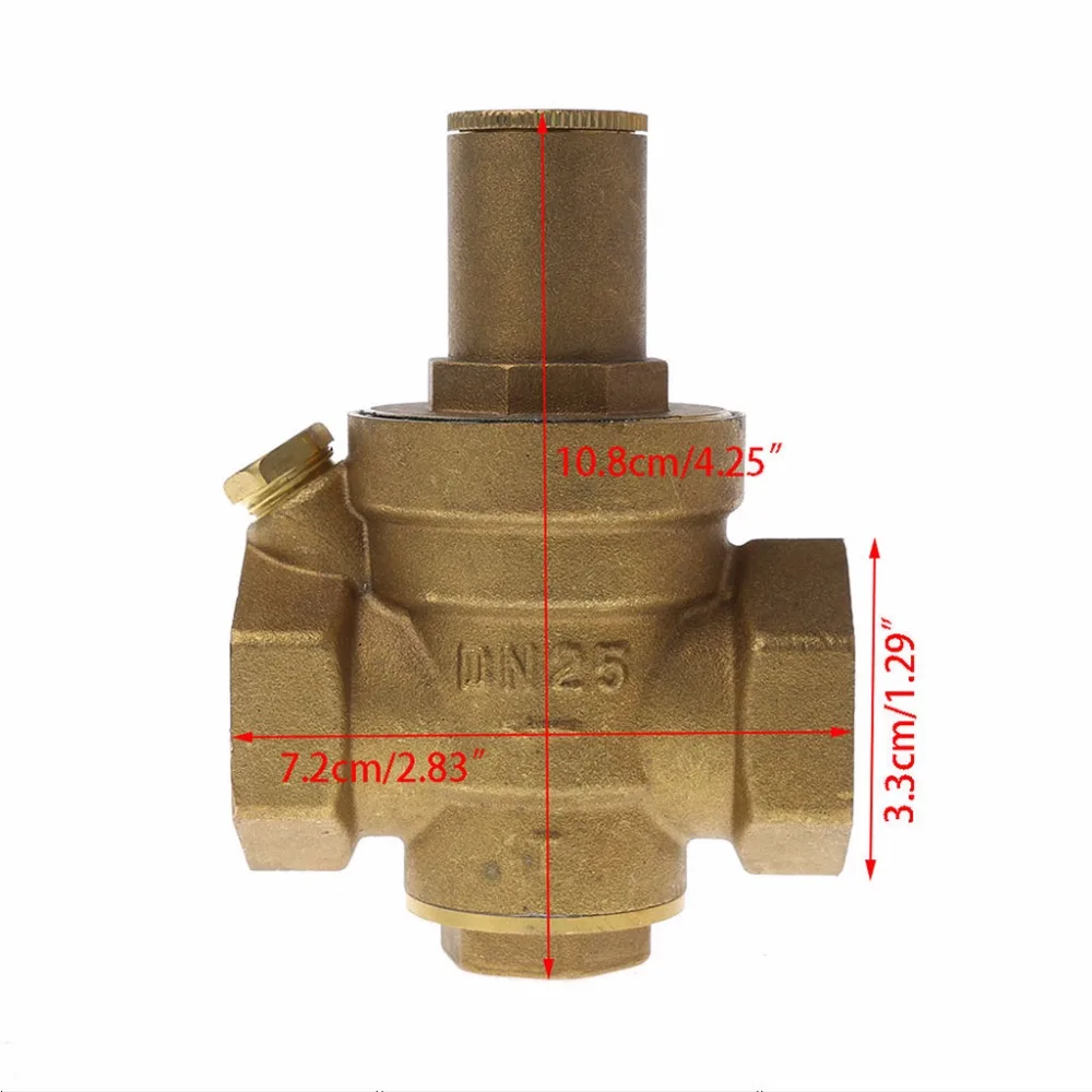 DN15/DN20/DN25 Регулируемый латунный редуктор давления воды клапан PN 1,6