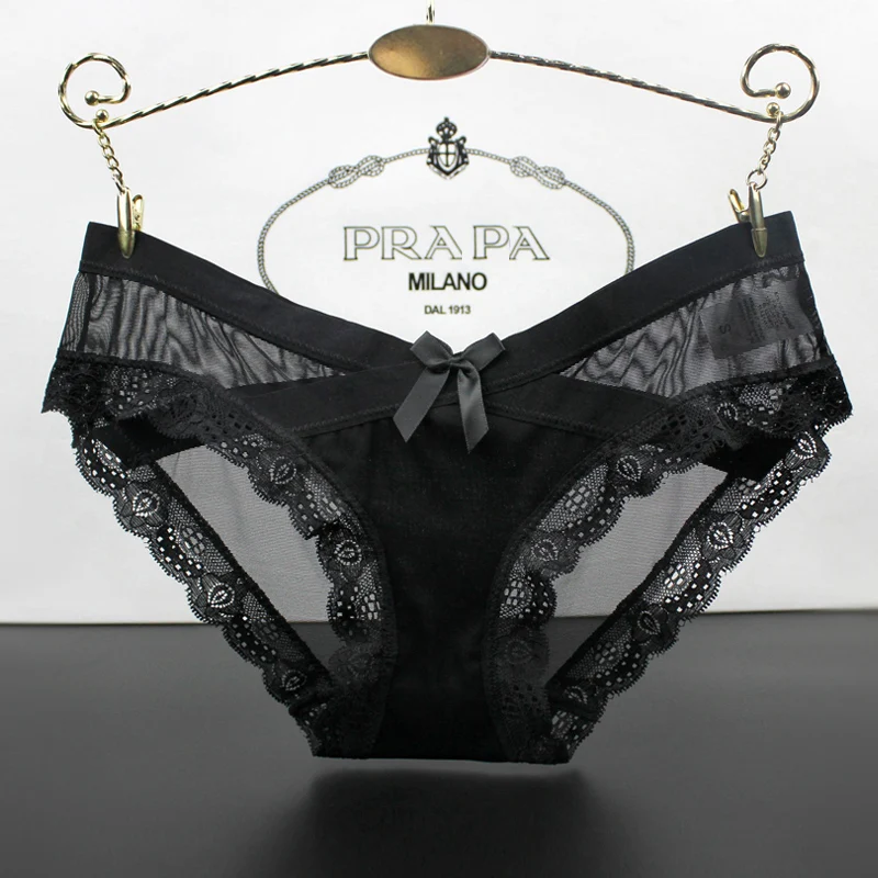 Buy 2017 Fashion quality sexy panty lace material low waist briefs temptation
