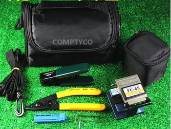 

Fiber Optic Termination Kit with FC-6S Fiber Cleaver and CFS-2 Stripper and FTTH Drop Cable Stripper
