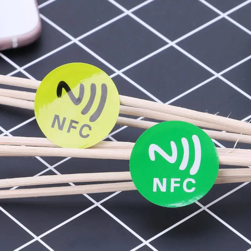 6 шт. водонепроницаемые наклейки NFC из ПЭТ материала умный клей Ntag213 для всех