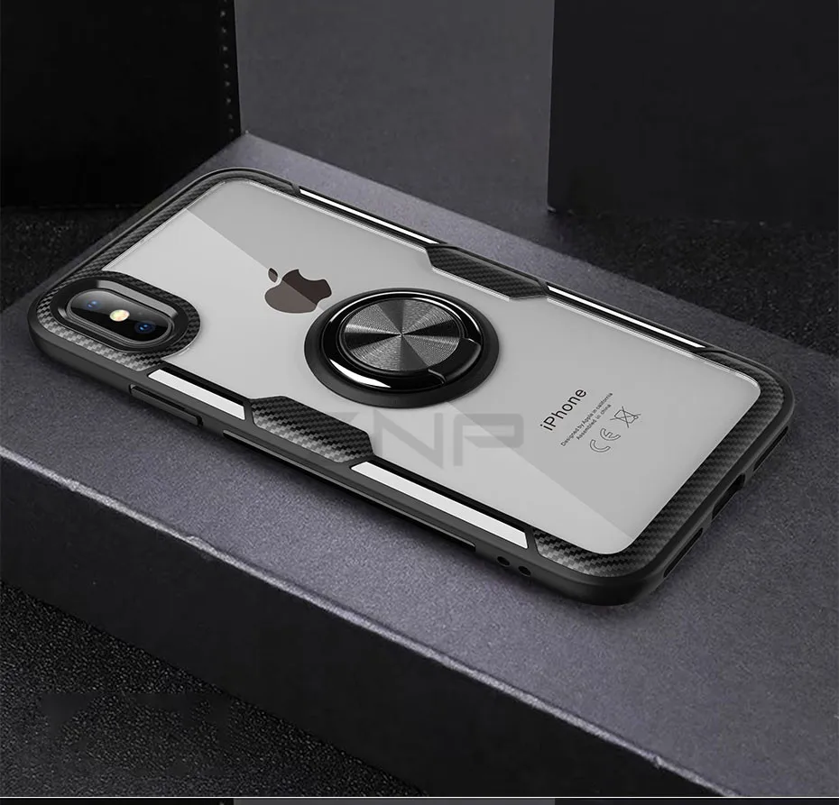 ZNP Luxury Magnetic Ring Stand Phone Case For iPhone 6 6s 7 8 Plus X Holder Full Cover Cases For iPhone X XS Max XR Case Shell