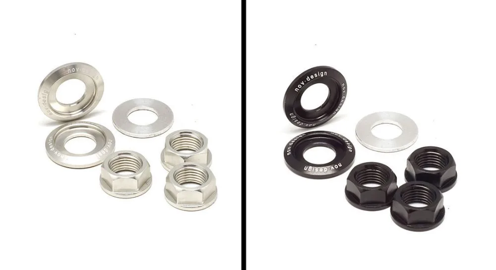 Nov Design Rear Axle Aluminum Nuts and Washer set for Brompton Bicycle