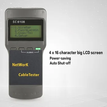 

SC8108 Portable LCD Network Tester Meter Wireless LAN Phone Cable Meter Tester Wire Tracker LCD Display