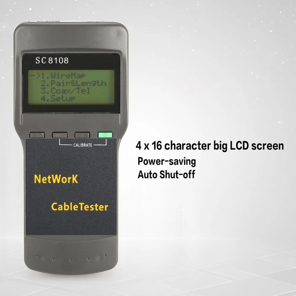 SC8108 Портативный ЖК-дисплей сетевой тестер Измеритель Беспроводной LAN телефонный