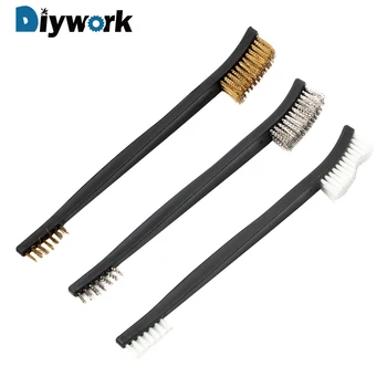 

DIYWORK Cleaning Tools Suitable For Clean Dust Drill Brush Grinder 3Pcs/Set 17Cm Nylon Brass Wire Brush Steel Wire Brush