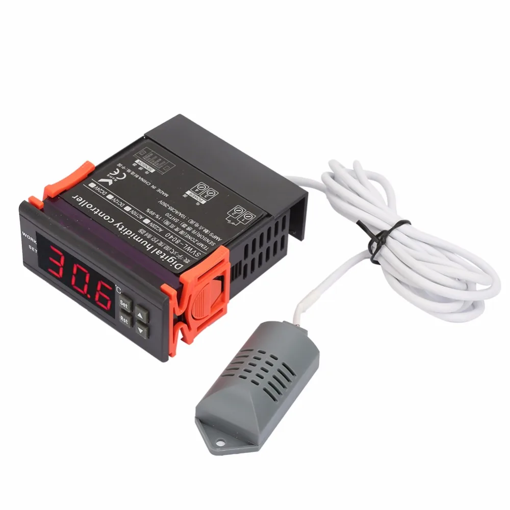 

220V Digital Air Humidity Control Controller WH8040 Range 1-99 Percent Temperature Instrument